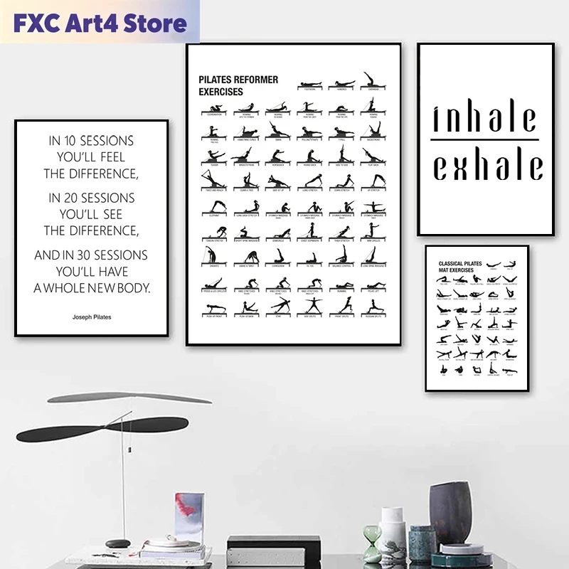 Affiche de tableau d'entraînem - Pilates Yoga And Gym avis et prix